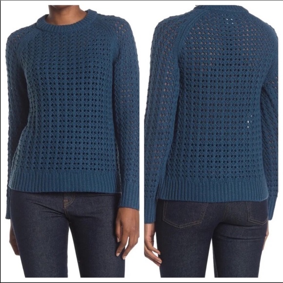 CLUB MONACO Wool Alpaca Blend Sweater Teal Blue Size S - Picture 1 of 6